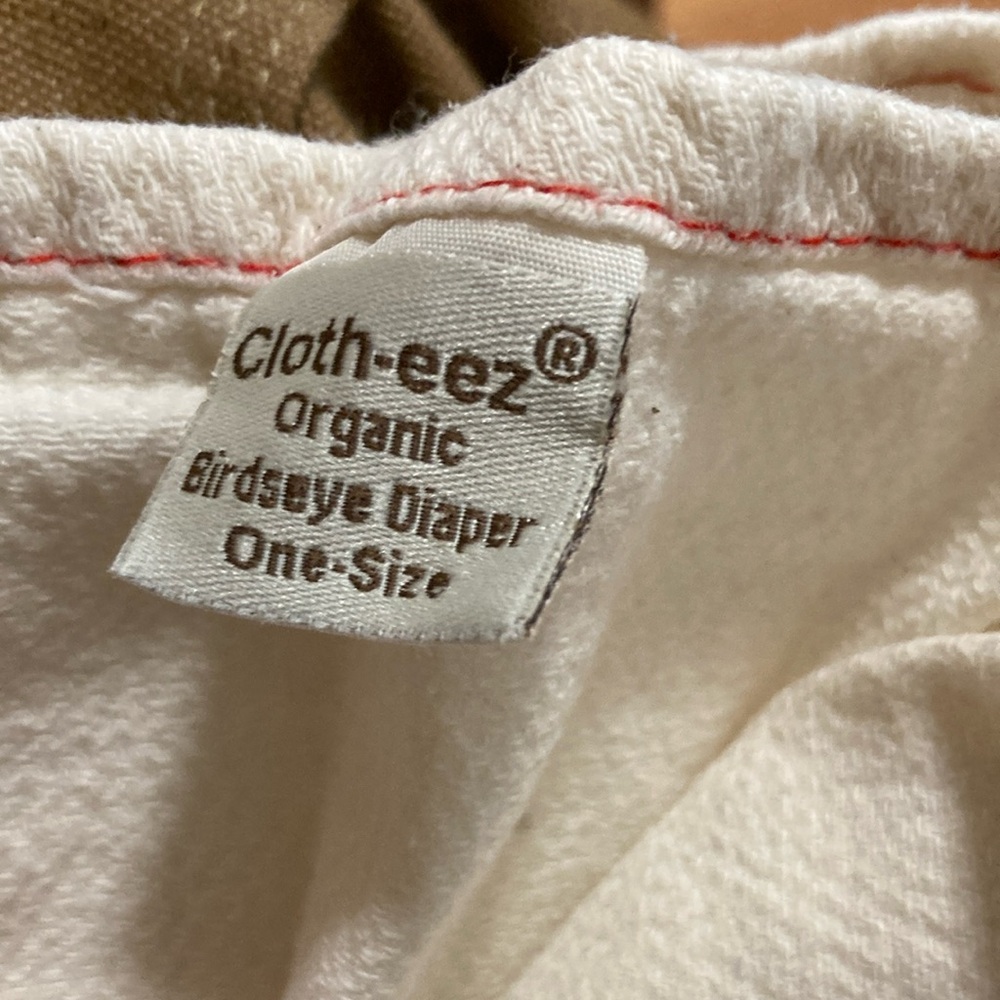 3 CLOTH-EEZ FLAT BIRDSEYE DIAPERS - NATURAL UNBLEACHED